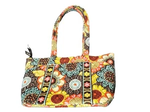 Vera Bradley Baumwolle gesteppt FLOWER POWER Schultertasche Handtasche Reißverschluss - Bild 1 von 10