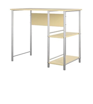 Escritorio básico de metal para computadora para estudiantes en amarillo vibrante Foto 1 de 3