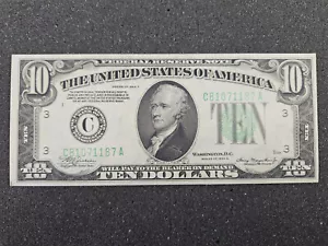 🌟 FR#2006 $10 1934-A Federal Reserve Note PHILADELPHIA DGS Dark Green Seal UNC - Picture 1 of 6