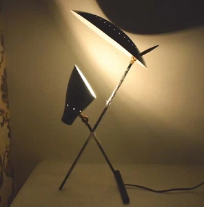 Designer Mid-Century Modern Table Lamp with Adjustable Head - Retro Atomic Style - Picture 1 of 16