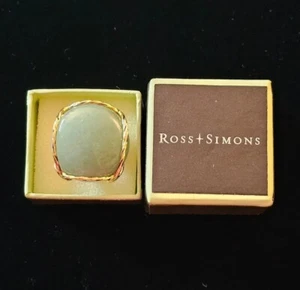 Ross Simons Goldtone With J Ring Size 7.5 With Original Box  - Picture 1 of 8