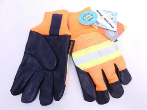 MCR Safety 34411S Leather Drivers Gloves Luminator Hi-Vis Insulated orange (HR) - Picture 1 of 8