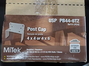 Posten (20) MiTek USP Pfostenkappe 4x4 oder 4x6 20 Stück PB44-6TZ Dreifachplatte Zink 4x4/4x6 - Bild 1 von 6