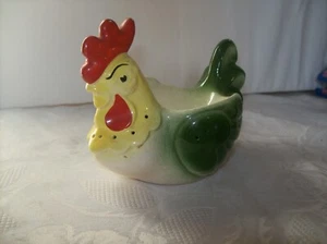 CERAMIC HEN HOR D' OUEVRES SERVER.  VINTAGE - Picture 1 of 4