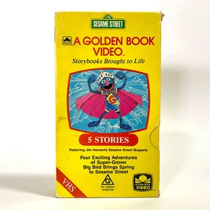 SESAME STREET A Golden Book Video VHS Vintage 1985 5 Stories - AUS SELLER - Picture 1 of 7