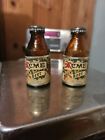Vintage Miniature Acme Beer Brown Muth Buffalo Bottle Salt Pepper Shakers 3"
