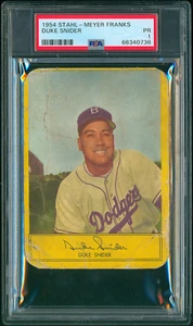 1954 STAHL MEYER FRANKS DUKE SNIDER  Brooklyn Dodgers Pop 11, Only 5 Higher - Picture 1 of 2