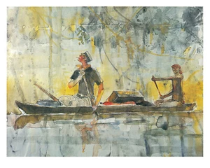 PRATT POSTER CORTO MALTESE CANOA NON FIRMATO - Imagen 1 de 1
