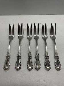 "6 tenedores de plato triple (plata) vintage Paragon pastel de postre 7,25""" - Imagen 1 de 11