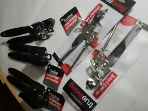 Set Of 5 Cooking Concepts Can Openers Silver Black 7.5" New -A- - Picture 1 of 8