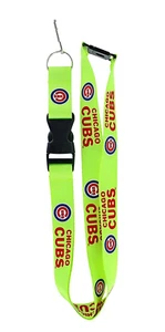 Chicago Cubs ID Lanyard Keychain Lime Green Color Variation MLB Licensed Merch - Picture 1 of 12