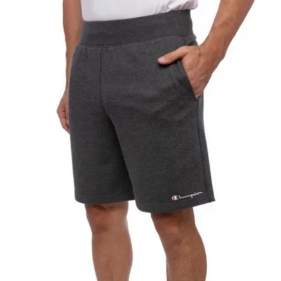 Champion Mens French Terry Athletic Shorts (Granite Heather Gray, MEDIUM)NWOT - Image 1 of 2