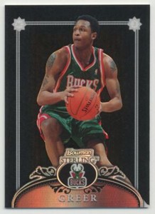 Lynn Greer 2006-07 Bowman Sterling RC Black Refractor /25 Rookie #47 Milwaukee
