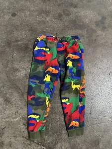 Polo Ralph Lauren Youth Boys Size 6 Colorful Camo Joggers Fleece Pony Logo - Picture 1 of 7