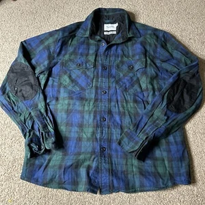 Men’s Medium Goodfellow & Co. Standard Fit Blue & Green Plaid Button Up - Picture 1 of 4
