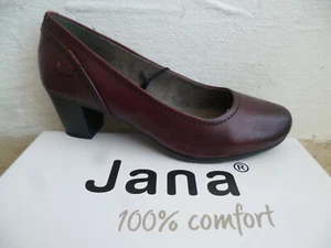 Jana Pumps Ballerina Ballerinas Slipper Schuhe Leder bordeaux 22404 - Bild 1 von 6