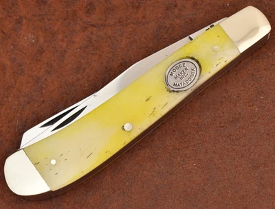 CUCHILLO TRAMPERO HUESO AMARILLO LISO MATADOR TEXAS MADE IN USA MATADOR MOORE MATADOR (28630) Foto 1 de 4