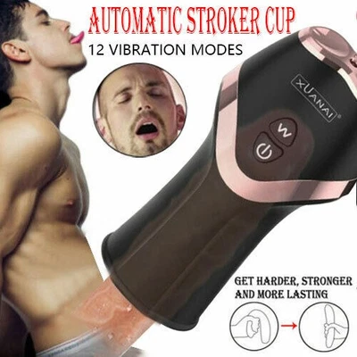 Masturbadores masculinos automáticos manos libres choque vibrador taza acariciador hombres juguetes sexuales Foto 1 de 4