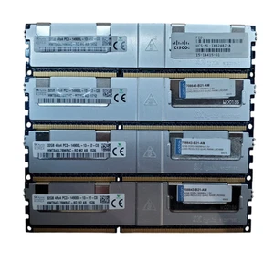 Lot 4x SK Hynix 32GB 4Rx4 PC3-14900L DDR3 Server RAM - Picture 1 of 2