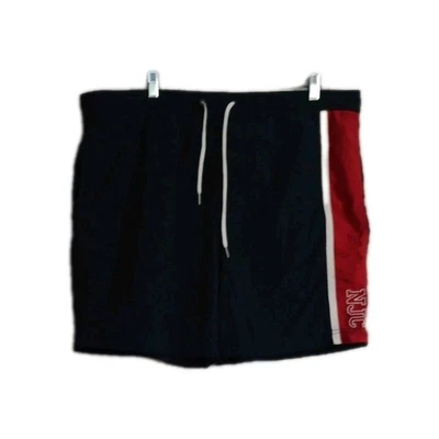 Bermuda de natação masculina NAUTIC azul vermelha branca tamanho grande cordão  - Imagem 1 de 4