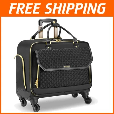 Bolsa enrollable ligera para computadora portátil de 18 pulgadas con 4 ruedas giratorias - perfecta para viajar Foto 1 de 4