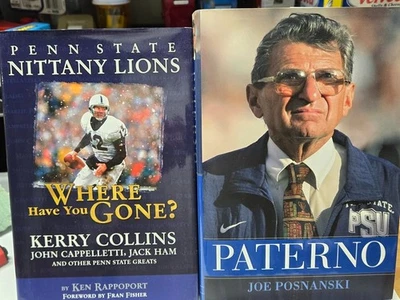 (2) Penn State Nittany Lions / Paterno 2 hard cover books Foto 1 de 3
