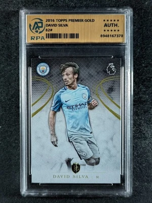 2016 Topps Premier Gold EPL DAVID SILVA Base Set Manchester City #82 - Image 1 of 3
