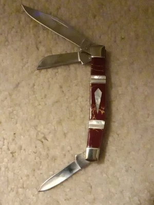 RARE- CASE XX Stockman EX 344 SS Red Gold, Mother Of Pearl 3 Blades, 2015 - Image 1 of 4