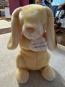 Ty Beanie Babies 2000 " Grace"  5.5" Tall Yellow & White Bunny Praying