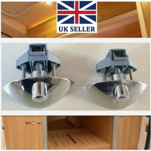 2X Push Button Catch Lock Cupboard Door Cabinet Latch Knob Camper Caravan Boat. - Picture 1 of 12