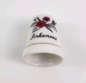 Porcelain Thimble, Collectible Arkansas - Picture 1 of 3