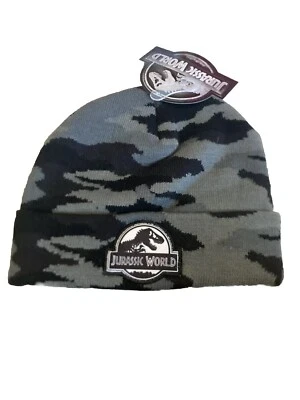 Gorro de inverno Jurassic Park masculino preto CAMO tamanho único - Imagem 1 de 4