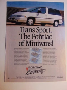 1990 TRANS SPORT PONTIAC MINIVAN vintage print ad - Picture 1 of 1