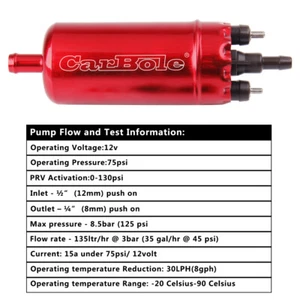 12V 145psi EFI Fuel Pump 300LPH High Flow Transfer Universal Replaces 0580464070 - Bild 1 von 9