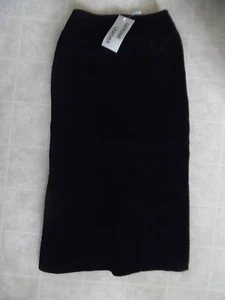 Bagatelle Black Suede Lined long  Leather Skirt Sz 6 - Picture 1 of 6