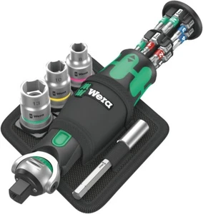 Wera 8009 Zyklop Pocket Set 2, 3/8" Dr Ratchet with 1/4 Internal Hex 05004281001 - Picture 1 of 21