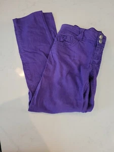Jolt Junior/Womens Plum Purple Pants. Size 11. "Bow" Belt Look And Pocket - Picture 1 of 9