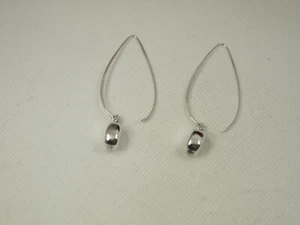 Silpada Sterling Silver 925 Oval Drop Dangle Threader Earrings W2032 - Picture 1 of 4