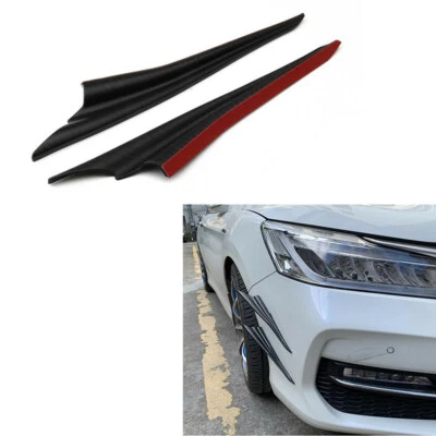 Kit divisor de labios de ala alerón de aleta estilo deportivo apto para parachoques delantero de auto camión SUV Foto 1 de 4