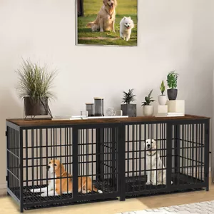 Bingopaw XXL Wooden Dog Crate Pet Cage Strong Wire Kennel Aesthetic Puppy Kennel - Picture 1 of 25