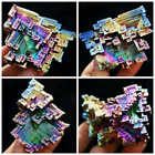 10Pcs Natural Aura Rainbow Titanium Bismuth Quartz Crystal Specimens Vug Healing