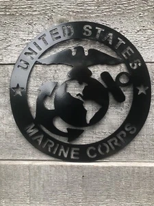 10 pulgadas. Letrero de pared conmemorativo del Cuerpo de Marines de los Estados Unidos acero 16 g - Imagen 1 de 3