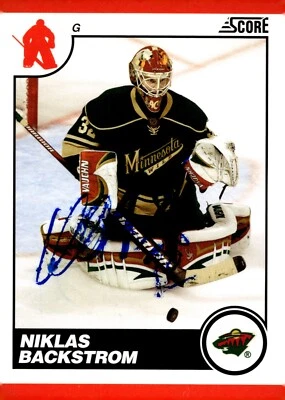 Niklas Backstrom - Signed 2010-11 Panini Score Card #260 - Image 1 of 2