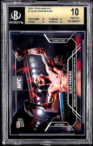 2024 TOPPS NOW ALEX PEREIRA UFC #1 DEFENDS LIGHT HEAVYWEIGHT TITLE VIA KO BGS 10 - Picture 1 of 4