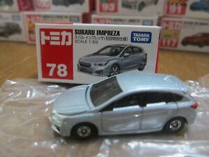 Tomy Tomica - 78 - SUBARU IMPREZA - Silver - Scale 1/63 - Mini Car - FR31