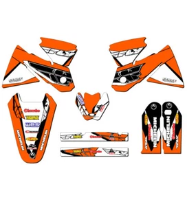 2001 OLD STYLE SX 13 FLY Orange Senge Graphics Kit Compatible with KTM - Bild 1 von 10