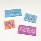 (4) Girl’s Room Wall Hanging Small Wooden Canvas Prints - Quotes “bff, dream”