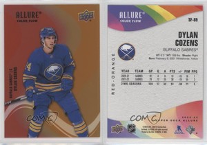 2022-23 Upper Deck Allure Color Flow Red Orange Dylan Cozens #SF-89