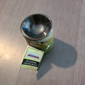Luminessence Green & Brown Ceramic Oil Warmer   - Picture 1 of 3