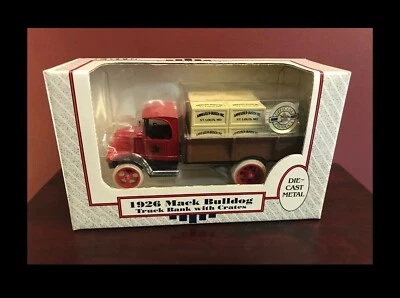 1989 ERTL 1926 MACK BULLDOG ANHEUSER-BUSCH TRUCK WITH CRATES 1:38 DIE-CAST BANK - Image 1 of 4
